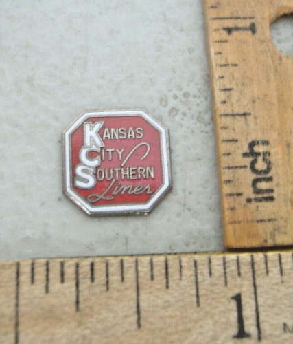 KANSAS CITY SOUTHERN LINES~TOP FOR RAILROAD TIE TAC PIN - Picture 2 of 3