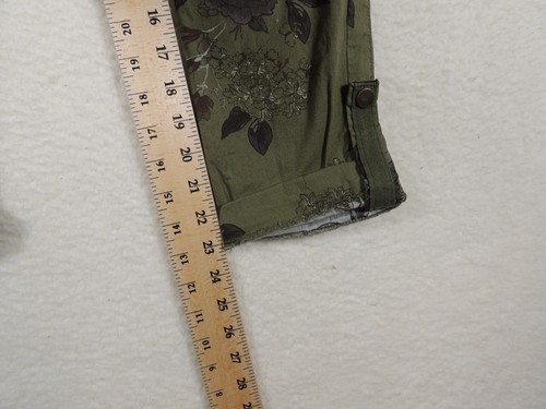 Democracy Pants size 2 "FLEX"-elent Stretch Curve Elastic Waist FLORAL Green - Picture 6 of 10