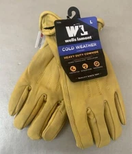 Wells Lamont Cold Weather Heavy Duty Cowhide Warm Thinsulate Gloves Size L
