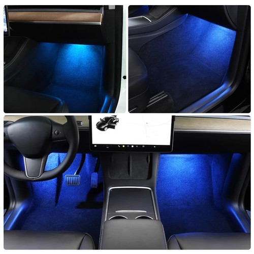 2 PIEZAS RGB para Tesla Modelo 3 Y S X 2014-2023 LED Interior Footwell Luz Puerta Bombilla - Imagen 3 de 11