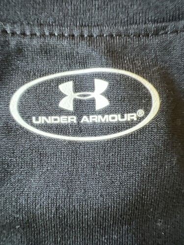 New Under Armor Girls Size 5 Athletic T Shirt Large Pink Sparkle Logo Heat Gear - Picture 5 of 5