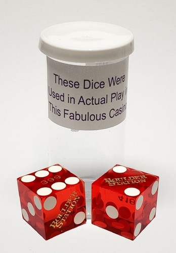 Authentic Las Vegas Casino Table Played 19mm Craps Dice - Picture 37 of 133