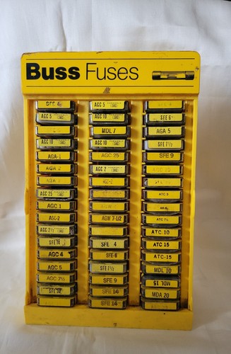 Vintage Buss Auto Fuse Display - Gas Station Rack Garage Shop | eBay