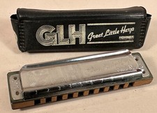 GLH Harmonica, Hohner, Germany, Great Little Harp with vinyl case