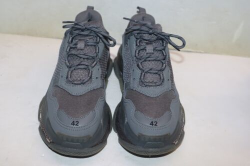 Balenciaga Men's Triple S Sneaker Clear Sole Gray Shoes SZ 42 *MISSING INSOLES* - Picture 3 of 14