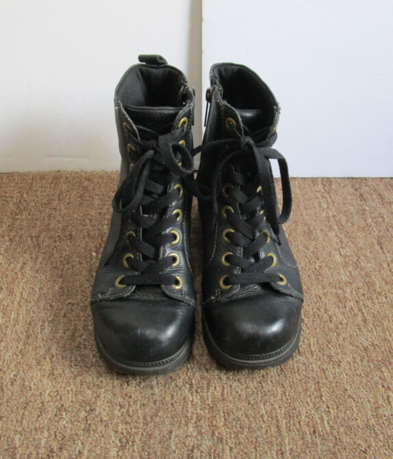 Harley Davidson Motorcycle No 84274 Women's Black Leather Ankle