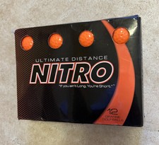 NEW Nitro Golf Ultimate Distance Golf Balls Orange 12 Pack New In Box