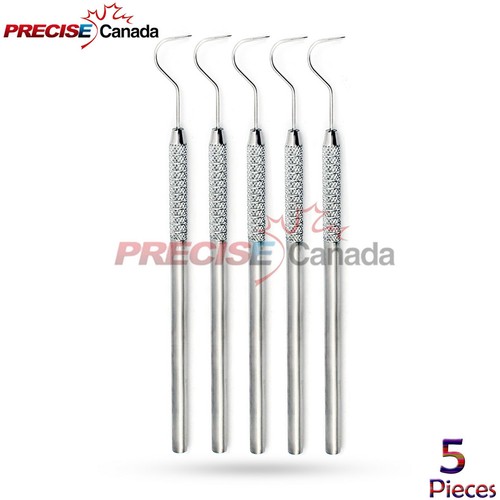5 PCS SINGLE ENDED DENTAL EXPLORER 23 SHEPHERDS HOOK PROBE SURGICAL