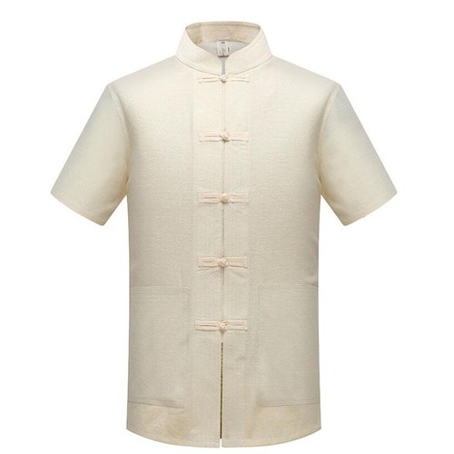 Tuta uomo tradizionale cinese tang giacca outfit camicia kung fu tai chi uniforme - Foto 5 di 12