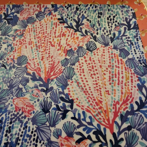 LILLY PULITZER "Sway With Me" Plate Set (2) Square Melamine Coastal Ocean Sea - Picture 3 of 9