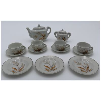 Miniature Child's Porcelain Tea Set Made in Japan Dollhouse 1950's Vintage 