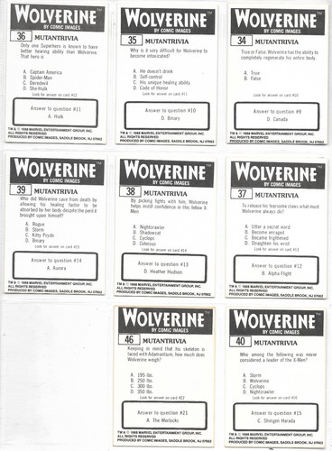 1988 Comic Images Marvel Wolverine SINGLES - Take Your Pick - Picture 8 of 8