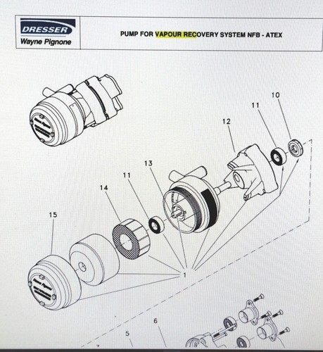 ¿Unidad de recuperación de vapor de vapor Dresser Italia NFB bomba motor vacío? 36vdc 36v dc - Imagen 7 de 7