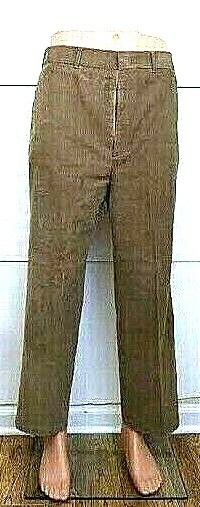 Haggar Mens Regular Fit 34x29 Brown Corduroy Pants with Button Pockets Available Now