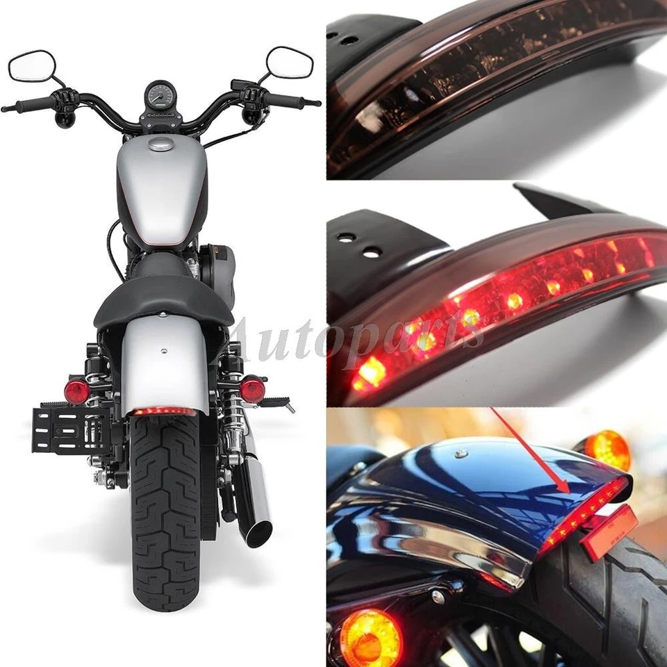 Luz trasera con matrícula de freno de ocho LED para Harley Davidson Iron 883 Foto 2 de 4