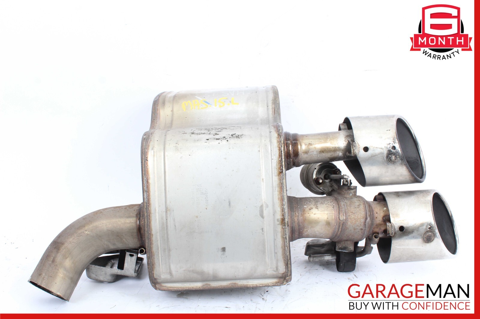 14-17 Maserati Ghibli M157 Rear Left Driver Side Exhaust Muffler Dual Tip