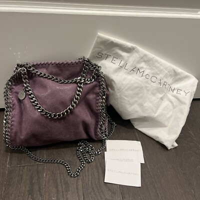 トートバッグ STELLA MCCARTNEY PURPLE LEATHER MICRO FALABELLA TOTE BAG s-l400.jpg
