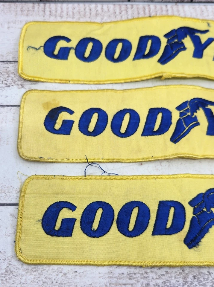 Parche amarillo bordado Goodyear Tire and Rubber Co años 70 vintage buen año Foto 4 de 4