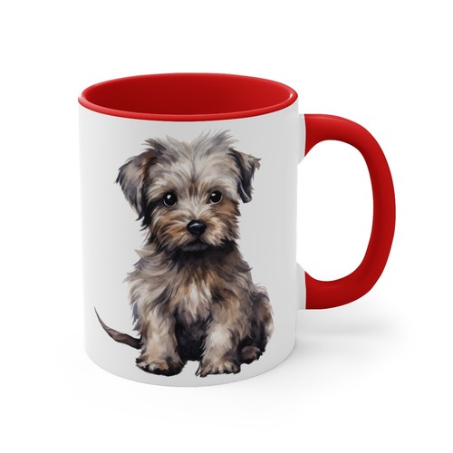 Watercolor Yorkie Yorkshire Terrier Dog Puppy Color Accent Mug cup for dog lover - Picture 6 of 17