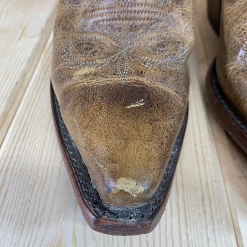Justin Womens Cowboy Boots 6.5B L4332 Tan Damiana Cow Foot Narrow Snipped - Imagen 7 de 12