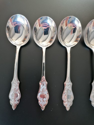 Robbe & Berking Ostfriesenmuster Bouillonlöffel 15 cm 6 Personen Silber 90er - Picture 4 of 11