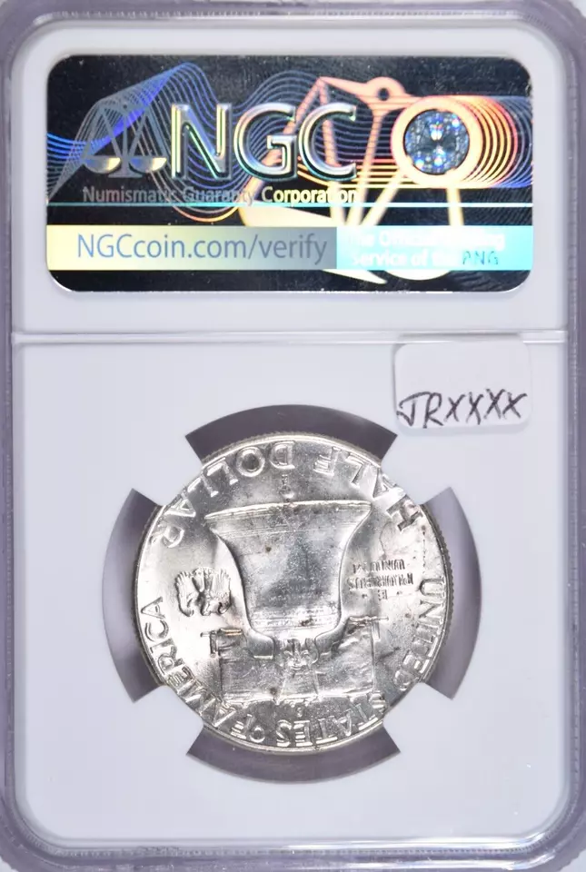 1953-S FRANKLIN HALF DOLLAR ~ BUGS BUNNY FS-401! SPOTTY TONING ~ NGC MS64! - Image 2 of 2
