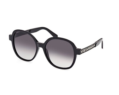 SWAROVSKI SK365 01B Black Plastic Over Sized Sunglasses Frame 56-17-140