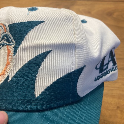 VTG 1990s MIAMI DOLPHINS SHARK TOOTH SNAPBACK HAT CAP LOGO ATHLETIC FOOTBALL - Picture 5 of 11