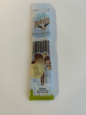 Magic Straws Milk Magic Choc Peanut Butter Milk Flavoring Straws DIP SIP ENJOY