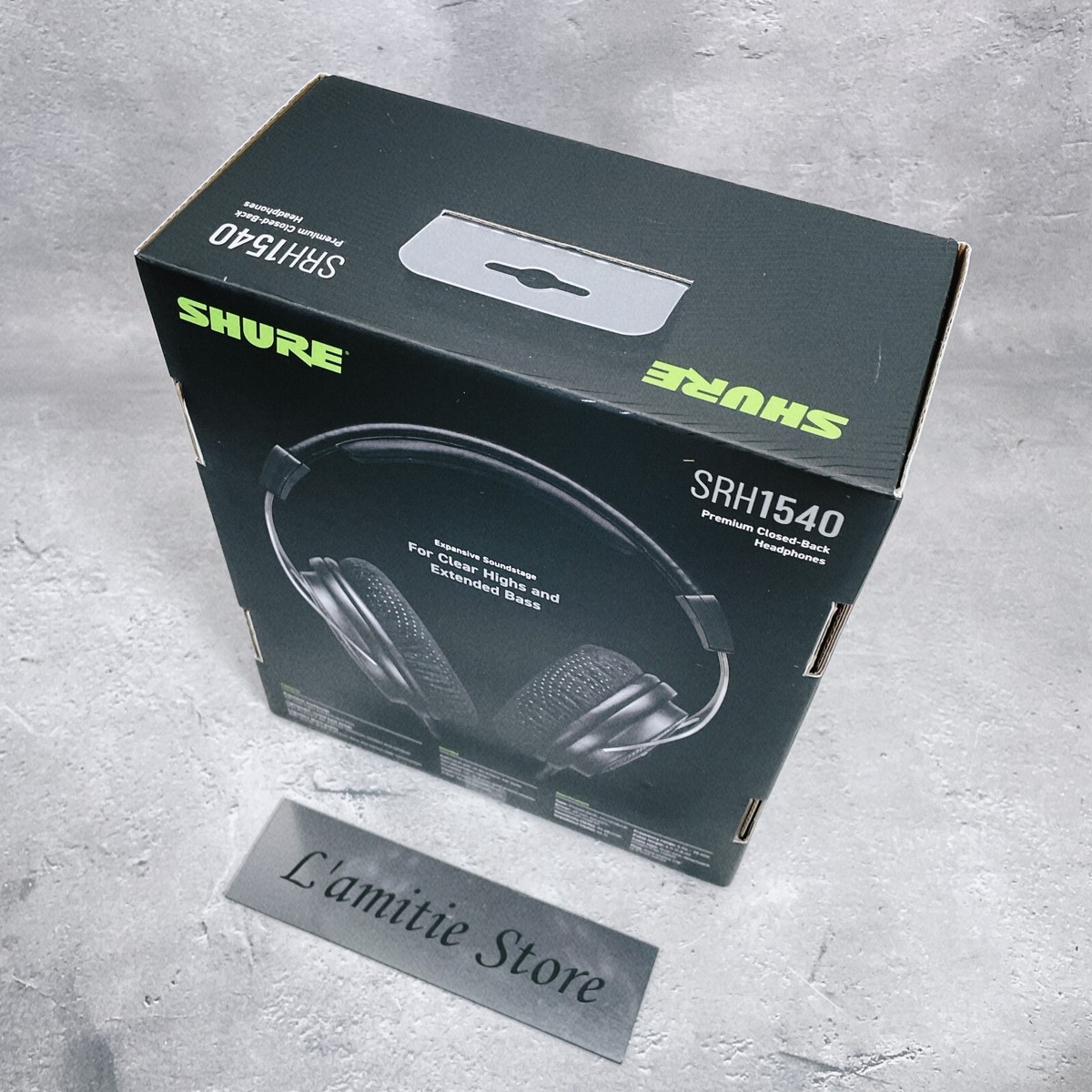 SHURE Premium Studio Headphones SRH1540 Black Cable SHURE Premium Studio Headphones SRH1540 Black Cable
