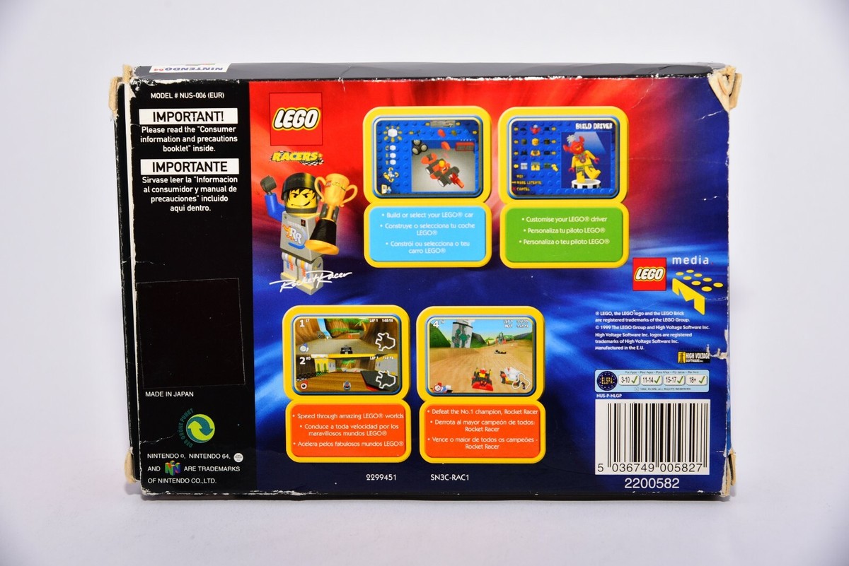 LEGO Racers (Nintendo 64, 1999) Complete in Box PAL EUROPE ONLY