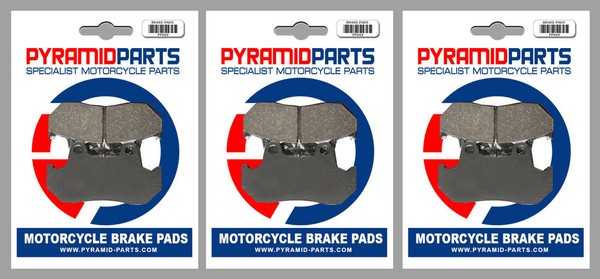 BremsbeläGe Vorne & Hinten (3 Paar) FüR Honda CX 500 Turbo 82-83-image