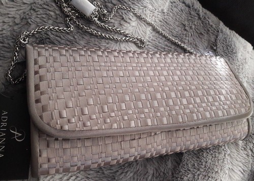 Adrianna Papell Susi Woven Envelope Small Clutch/crossbody Gray - Picture 7 of 8