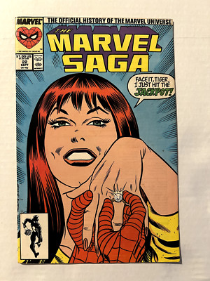 MARVEL SAGA #22 PETER PARKER & MARY JANE FEATURE JOHN ROMITA SR COVER ART 1987