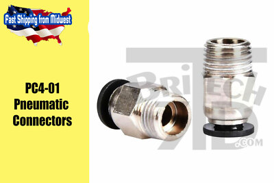 PC4-01 Pneumatic Connector V6 J-Head 1.75mm PTFE Tube Quick Coupler, Bowden