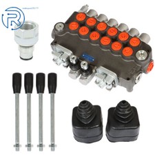 6Spool 21GPM Hydraulic Backhoe Directional Control Valve w/Joysticks+conversion
