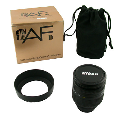 NIKON AF D Nikkor 28-200 28-200mm F3,5-5,6 fast neu near new OVP box + HB-12  24