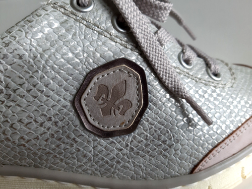 Rieker Antistress Damenschuhe Halbschuhe Gr. 38 grau metallic rosé Schnürer neu - Bild 5 von 13