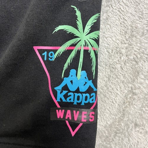 Kappa Waves Black Surfing Beach Sweat Shorts Men's Size Medium - Picture 6 of 7