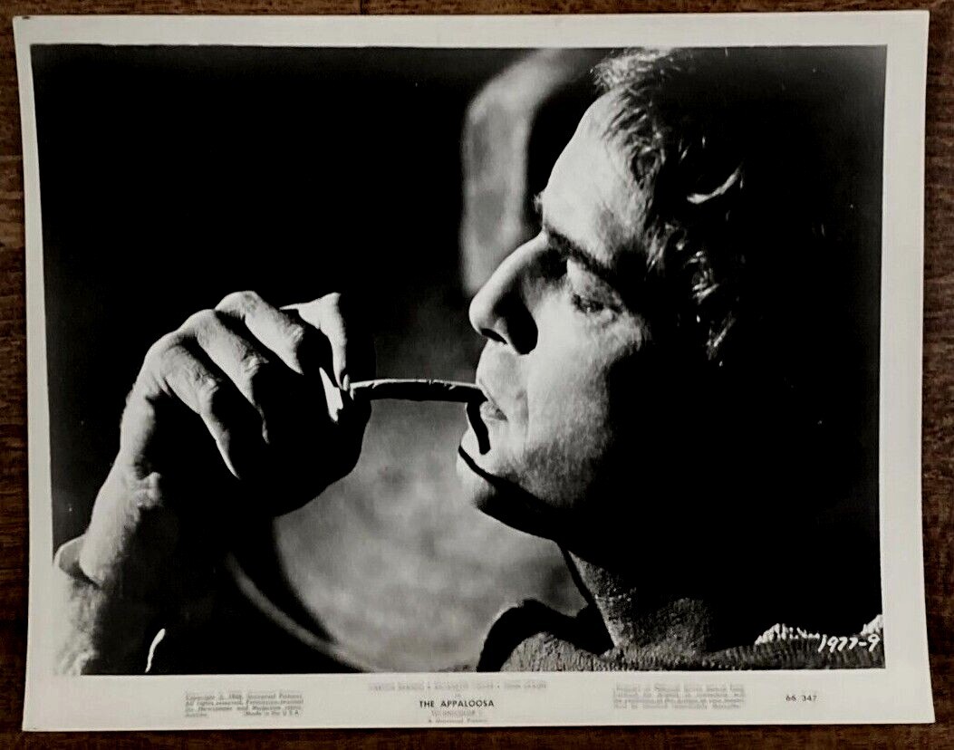 MARLON BRANDO Original Movie Still Photo APPALOOSA Smoking Cigarette Western