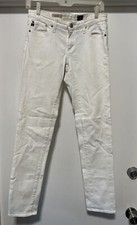AG Adriano Goldschmied The Stilt Cigarette Leg Women's White Jeans - Size 28R