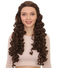 Womens Medieval Princess Wig Brown Historical Wigs HW-3668A