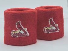 St Louis Cardinals Wristbands, sweat wrist bands MLB Baseball, 2 piece set