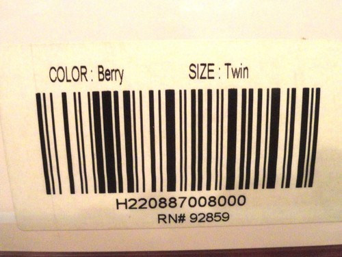 NORTHERN NIGHTS WHITE DUCK DOWN FILL 600 FP BLANKET TWIN BERRY🌟 - Picture 4 of 4