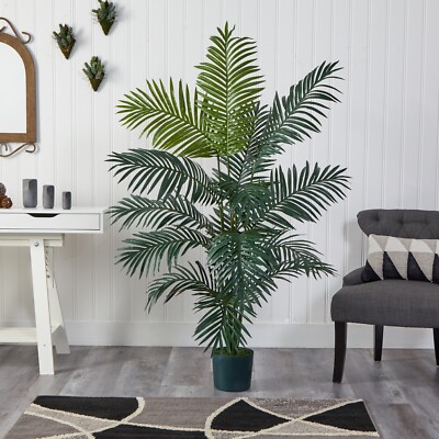 6  Paradise Palm Artificial Tropical Tree Home Decor. Retail $162