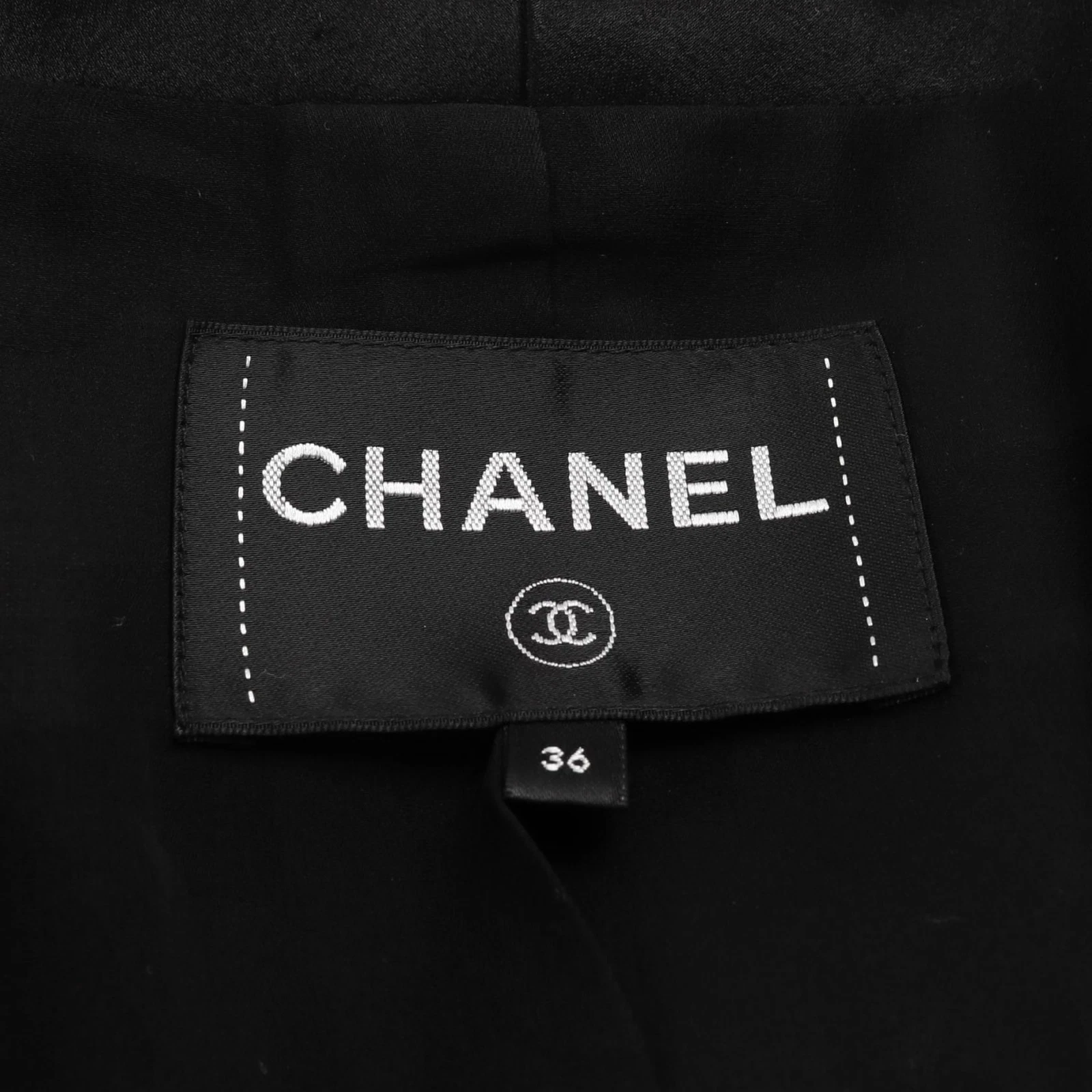 CHANEL #36 giacche cintura P61937V30854 seta cotone nero
