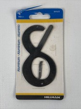 Hillman 841632, #8 - 4" Black Nail On Aluminum House Mailbox Number