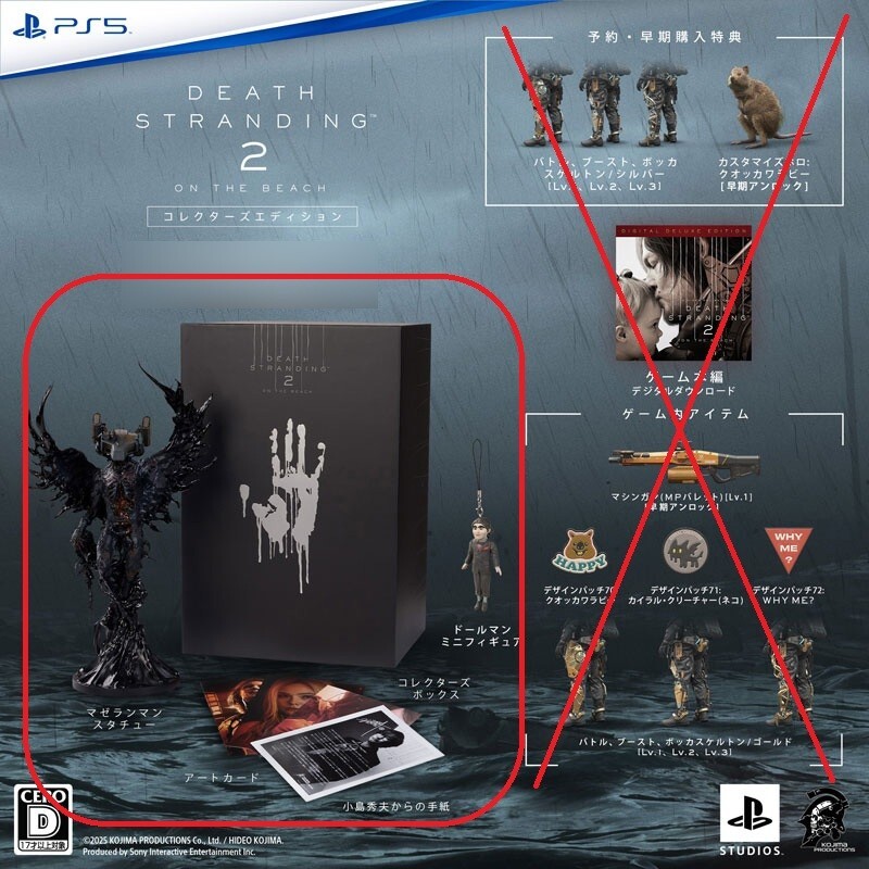 ゲームキャラクター DEATH STRANDING COLLECTOR'S EDITION NEW PlayStation 4 DEATH STRANDING Collector's Edition Hideo