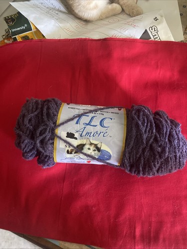 TLC Amore Worsted Medium 3534 Plum Yarn Coats & Clark