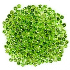Round Cut Natural Unheated Green Chrome Diopside 308pcs 3.094ct 1.2mm Gemstone
